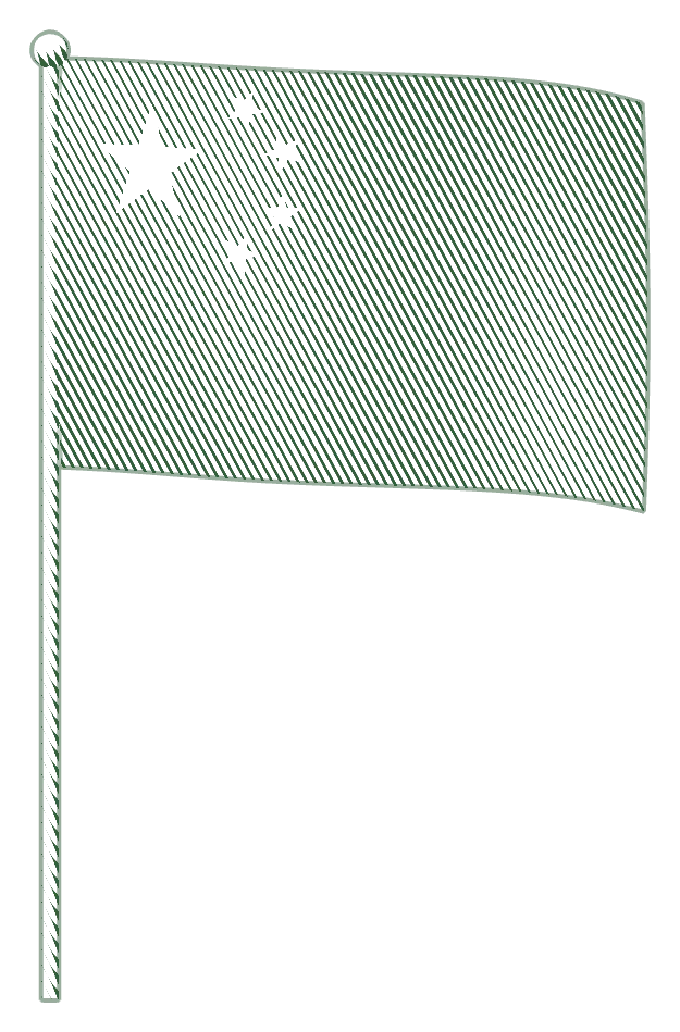 An engraving of the flag of the People’s Republic of China